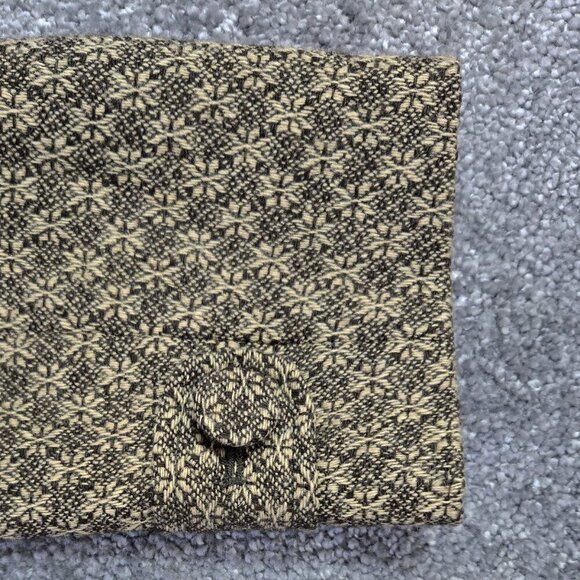 Vintage LOFT NWT Wool Blend Brown Floral Geometric Cropped Blazer Y2K - Picture 8 of 8